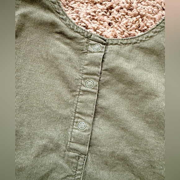 Baby Gap Corduroy Jumper Dress | Walden Green | Heart Pocket | 3 Years - Picture 3 of 5